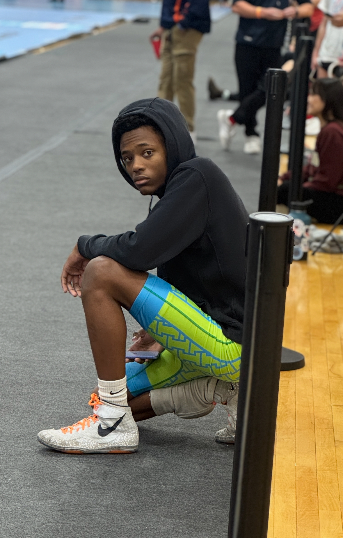Duane mat-side at a wrestling meet