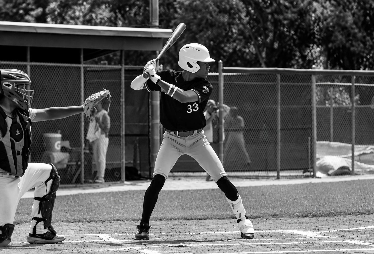Duane Connolly in the batter's box, loaded and ready